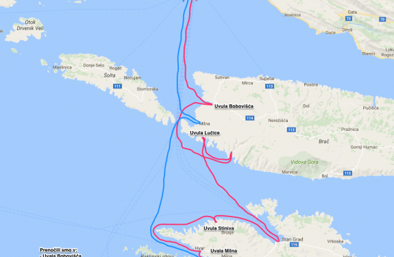 zemljevid srednja dalmacija