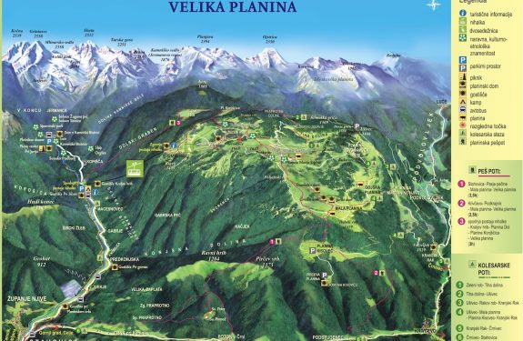 velika planina zemljevid